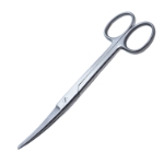 OR Scissors, Curved, Sharp/Blunt, Overall Length 5-1/2" (140mm) 