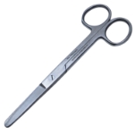 Operating Scissors, Straight, Blunt Tips, Overall Length 5-1/2" (140mm) 