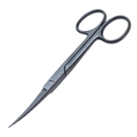 Operating Scissors, Curved, Sharp Tips, Overall Length 4-1/2" (115mm) 