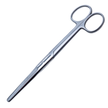 Operating Scissors, Straight, Blunt Tips, Two Tone Finish, Overall Length 6-1/2" (165mm) 
