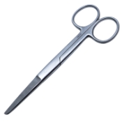 Operating Scissors, Straight, Sharp/Blunt Tips, Mirror Finish, Overall Length 5" (127mm) 