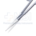 Operating Scissors, Left Handed, Straight, Sharp Tips, Two Tone Finish, Overall Length 5-1/2" (140mm) - 19-131474