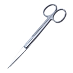Operating Scissors, Left Handed, Straight, Sharp Tips, Two Tone Finish, Overall Length 5-1/2" (140mm) 