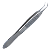 Osher Haptic Forceps, Angled 45 Degrees, 5mm From Tip, Delicate Groove In Platform, Overall Length 3-1/2" (82mm) 437683,May-98,E2987