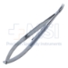 Osher Needle Holder, Curved, Delicate Tapered 9mm Jaw, With Lock, For Grasping 10-0 Sutures, Round Knurled Handle, Overall Length 4-1/4" (110mm) - 5-4918-W