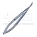 Osher Needle Holder, Curved, Delicate Tapered 9mm Jaw, Without Lock, For Grasping Fine 10-0 Sutures, Round Knurled Handle, Overall Length 4-1/4" (110mm) - 5-4918-WO