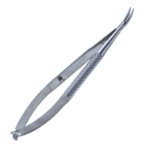 Osher Needle Holder, Curved, Delicate Tapered 9mm Jaw, Without Lock, For Grasping Fine 10-0 Sutures, Round Knurled Handle, Overall Length 4-1/4" (110mm) E3807 WO,4451E,E3807 WO