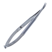 Osher Needle Holder, Curved, Delicate Tapered 9mm Jaw, Without Lock, For Grasping Fine 10-0 Sutures, Round Knurled Handle, Overall Length 4-1/4" (110mm) E3807 WO,4451E,E3807 WO