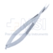 Osher Universal Corneal Scissors, Thin Curved Blades, For Precise 6.5mm Beveled Incision, Blunt Tips, Gentle Curve, 21mm Mid-Screw To Tip, Flat Serrated Spring Handle, Overall Length 4.7" (119mm) - 5-4320