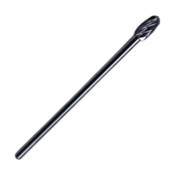 Oval Egg Burr, Head Size 4mm, Head Length 7.9mm, Overall Length, 54mm Overall Length, 8 Flutes, Sold Sterile 1 Per Package 