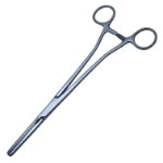 Parametrium Forceps, Straight, Overall Length 9-1/2" (240mm) 