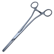 Parametrium Forceps, Straight, Overall Length 9-1/2" (240mm) 