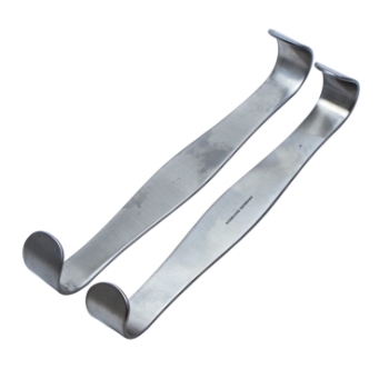 Parker Retractor, Double Ended, Set Of 2, J Shaped Blades, Overall Length 7-1/4" (184mm) 