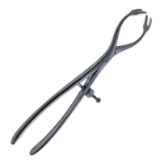Patella Forceps, 2 x 2 Teeth, Offset, Speed Lock, 8mm Gap, Smooth Handle, Overall Length 7" (178mm) 