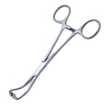 Peers Towel Clamp, Non-Perforating, Angled, Overall Length 5-3/4" (146mm) 