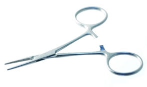 Mosquito Forceps, Straight, Delicate, Overall Length 3-7/8" (98mm) 