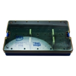 Phaco Tray, Deep Base, Lid, 2 Bars / 1 Slot, 6" x 10" x 1-1/2" (152mm x 254mm x 38mm) 