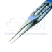 Pierce Suture Forceps, Titanium, 0.25mm Notched Tip, 6mm Tying Platforms, Straight Flat Square Grip Handle, Overall Length 3-1/3" (85mm) - TDK-3-211