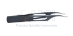 Pierse Type Colibri Micro Forceps, Curved, Colibri Style 0.1mm Pierse Tips, Flat Open Handle, Dull Finish, Overall Length 3-1/8" (78mm) - 5-2054-22