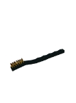 Plastic Handle Tooth Brush Style Cleaning Brush, Brass, Bristle Face-1/2" In Height, Overall Length 7-3/4" (197mm), Sold 3 Per Package 