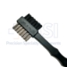 Plastic Handle Tooth Brush Style Cleaning Brush, Double Sided, Stainless Steel One Side, Nylon On Other Side, Bristle Face 1/2" In Height, Overall Length 7-3/4" (197mm) Sold 3 Per Package - 12-9100
