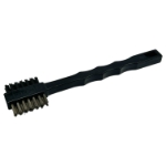 Plastic Handle Tooth Brush Style Cleaning Brush, Double Sided, Stainless Steel One Side, Nylon On Other Side, Bristle Face 1/2" In Height, Overall Length 7-3/4" (197mm) Sold 3 Per Package 