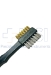 Plastic Handle Tooth Brush Style Cleaning Brush, Double Sided, Stainless Steel, One Side Brass, 1/2" In Height, Overall Length 7-3/4" (197mm), Sold 3 Per Package - 12-9120