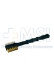 Plastic Handle Tooth Brush Style Cleaning Brush, Double Sided, Stainless Steel, One Side Brass, 1/2" In Height, Overall Length 7-3/4" (197mm), Sold 3 Per Package - 12-9120
