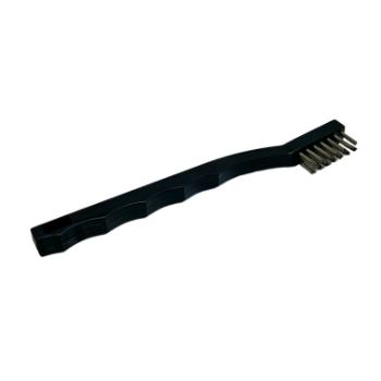 Plastic Handle Tooth Brush Style Cleaning Brush, Stainless Steel, Standard End, Bristle Face-1/2" In Height, Overall Length 7-3/4" (197mm), Sold 3 Per Package 