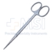 Plastic Strabismus Stitch Scissors, Straight, Sharp Tips, Rounded Blades, Round Shanks, Two Tone Finish, Overall Length 4-1/2" (115mm) - 19-13140