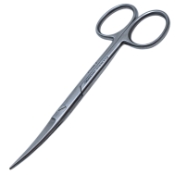 Plastic Surgery Scissors, Curved, Sharp/Sharp, Overall Length 4-3/4" (121mm) 