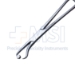 Plate Bone Holding Forceps, Curved, One Pointed Tip, Hexagon Serrated Foot Plate, Overall Length 4-3/4" (120mm) - D7139