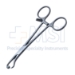 Plate Bone Holding Forceps, Curved, One Pointed Tip, Hexagon Serrated Foot Plate, Overall Length 4-3/4" (120mm) - D7139