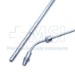 Poole Suction Tube, 24Fr (7.9mm), Curved, Chrome Plated, Overall Length 10" (254mm) - D2844