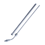 Poole Suction Tube, 24Fr (7.9mm), Curved, Chrome Plated, Overall Length 10" (254mm) 
