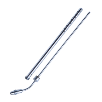 Poole Suction Tube, 24Fr (7.9mm), Curved, Chrome Plated, Overall Length 10" (254mm) 