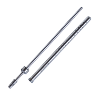 Poole Suction Tube, 30Fr, (9.9mm), Straight, Chrome Plated, Overall Length 9" (230mm) 