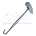 Block Mallet, Post Mortem Chisel Head Tip, Serrated Hook End, 1lb 0.1oz, Diameter 0.947" (24mm), Overall Length 9-7/8" (256mm) - M13000
