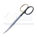 Potts-Smith Scissors, Super Cut, Angled 60 Degrees, Bottom Blade Serrated, Two Tone Finish, Black Ring Handles, Overall Length 7-1/2" (190mm) - 19-133156