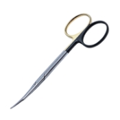 Potts-Smith Scissors, Super Cut, Angled 60 Degrees, Bottom Blade Serrated, Two Tone Finish, Black Ring Handles, Overall Length 7-1/2" (190mm) 