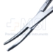Powell Wertheim Hysterectomy Forceps, Curved, Serrated Jaws, Ratchets, Overall Length 10" (250mm) - 712-4433BX