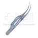 Barraquer-Colibri Forceps, 0.12mm, 1 x 2 Teeth, No Tying Platform, Short Handle, 17mm x 5.5mm Finger Grip Cut-Out, Overall Length 2.9" (75.6mm) - 11-6-2611