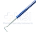 Suh Dacamara Strabismus Recession Grooved Muscle Hook, Titanium, Right, 0.55mm Wide Grooved Track in a 1.1mm Wide Hook x 11mm Long, Knobbed Tip To Prevent Muscle Slippage, Grooved Round Handle, Working Length 1-1/4" (31mm), Overall Length 4-15/16" (125mm) - TSD3599-10