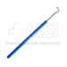 Suh Dacamara Strabismus Recession Grooved Muscle Hook, Titanium, Right, 0.55mm Wide Grooved Track in a 1.1mm Wide Hook x 11mm Long, Knobbed Tip To Prevent Muscle Slippage, Grooved Round Handle, Working Length 1-1/4" (31mm), Overall Length 4-15/16" (125mm) - TSD3599-14