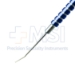 Bechert Nucleus Rotator, Titanium, Horizontal Y-Shape Rotator Tip, Angled Shaft, 7mm Tip To Bend, Round Grooved Handle, Polished Finish, Overall Length 4-7/8" (125mm) - 5-5048-T