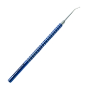 Bechert Nucleus Rotator, Titanium, Horizontal Y-Shape Rotator Tip, Angled Shaft, 7mm Tip To Bend, Round Grooved Handle, Polished Finish, Overall Length 4-7/8" (125mm) ET4937,3285T,ET4937