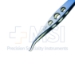 Castroviejo Colibri Forceps, Titanium, 0.12mm, 1 x 2 Teeth Set At 45 Degrees, Without Tying Platform, Three Hole Handle, Overall Length 4-1/8" (105mm) - 11-6-2011-T