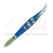 Castroviejo Colibri Forceps, Titanium, 0.5mm, 1 x 2 Teeth Set At 45 Degrees, Without Tying Platform, Three Hole Handle, Overall Length 4-1/8" (105mm) - 11-6-2011-T.5