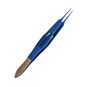 Castroviejo Suture Forceps, Titanium, 0.3mm, Platform Slotted Handle Grip 