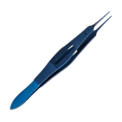 Castroviejo Suture Forceps, Titanium, 0.5mm, Platform Slotted Handle Grip 